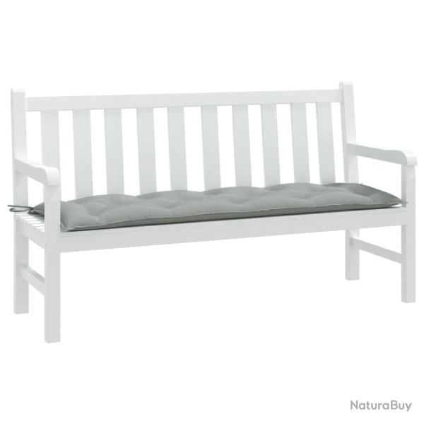 Coussin de banc de gris clair m�lang� 150x50x7 cm tissu