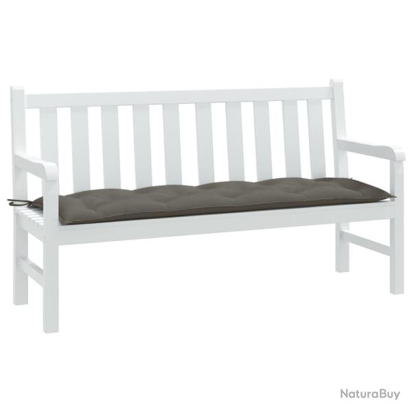 Coussin de banc de gris fonc� m�lang� 150x50x7 cm tissu
