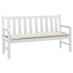 Coussin de banc de cr&egrave;me m&eacute;lang&eacute; 150x50x7 cm tissu