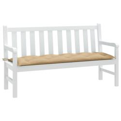 Coussin de banc de beige m&eacute;lang&eacute; 150x50x7 cm tissu