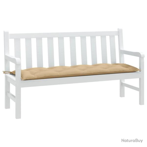 Coussin de banc de beige m�lang� 150x50x7 cm tissu