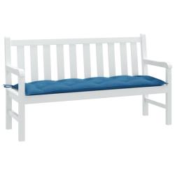 Coussin de banc de bleu m&eacute;lang&eacute; 150x50x7 cm tissu