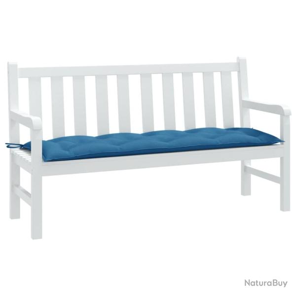 Coussin de banc de bleu m�lang� 150x50x7 cm tissu