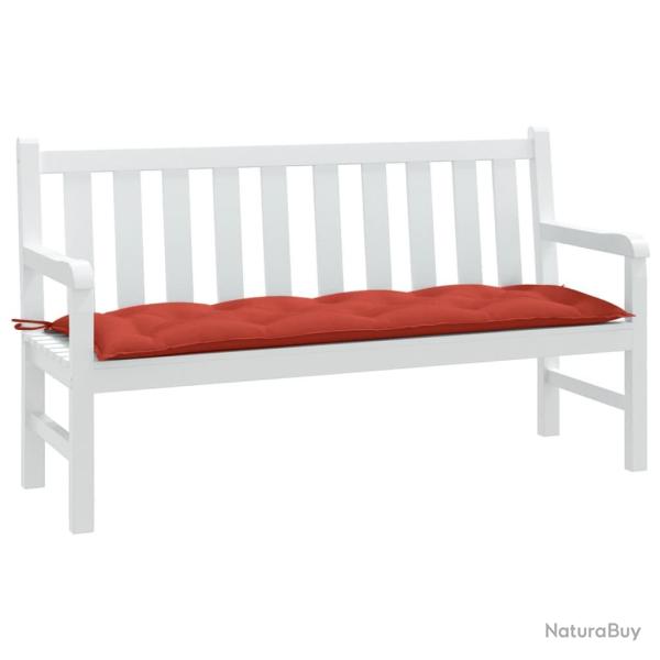 Coussin de banc de rouge m�lang� 150x50x7 cm tissu