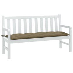 Coussin de banc de taupe m&eacute;lang&eacute; 150x50x7 cm tissu