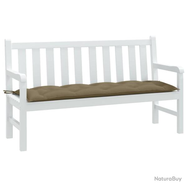 Coussin de banc de taupe m�lang� 150x50x7 cm tissu