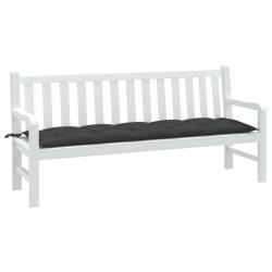 Coussin de banc de anthracite m&eacute;lang&eacute; 180x50x7 cm tissu