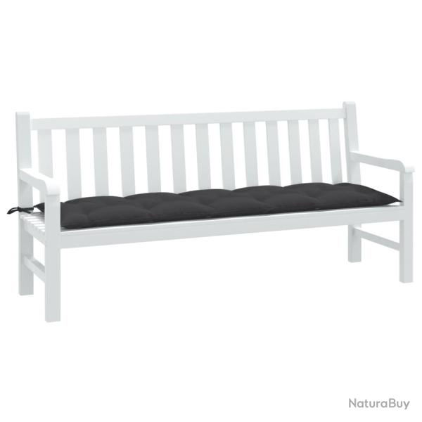 Coussin de banc de anthracite m�lang� 180x50x7 cm tissu