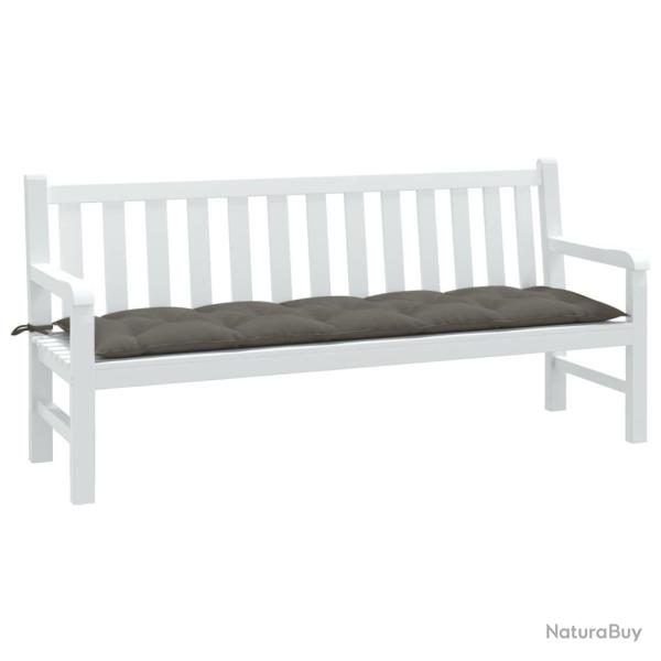 Coussin de banc de gris fonc� m�lang� 180x50x7 cm tissu