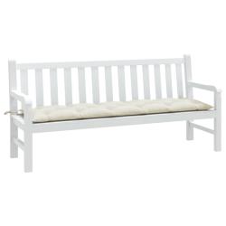 Coussin de banc de cr&egrave;me m&eacute;lang&eacute; 180x50x7 cm tissu