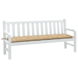 Coussin de banc de beige m&eacute;lang&eacute; 180x50x7 cm tissu