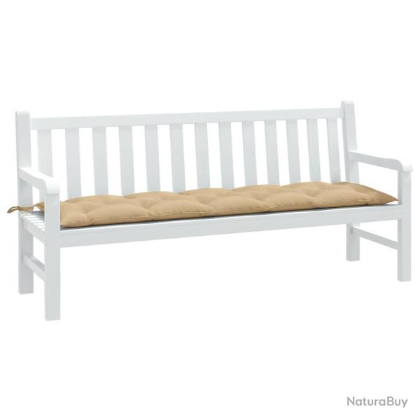 Coussin de banc de beige m�lang� 180x50x7 cm tissu