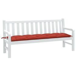 Coussin de banc de rouge m&eacute;lang&eacute; 180x50x7 cm tissu