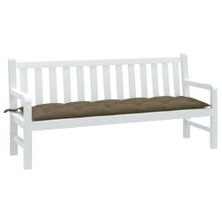 Coussin de banc de taupe m&eacute;lang&eacute; 180x50x7 cm tissu