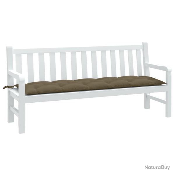 Coussin de banc de taupe m�lang� 180x50x7 cm tissu
