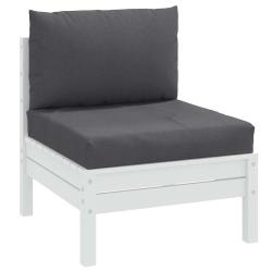 Coussins de palette lot de 2 anthracite m&eacute;lang&eacute; tissu