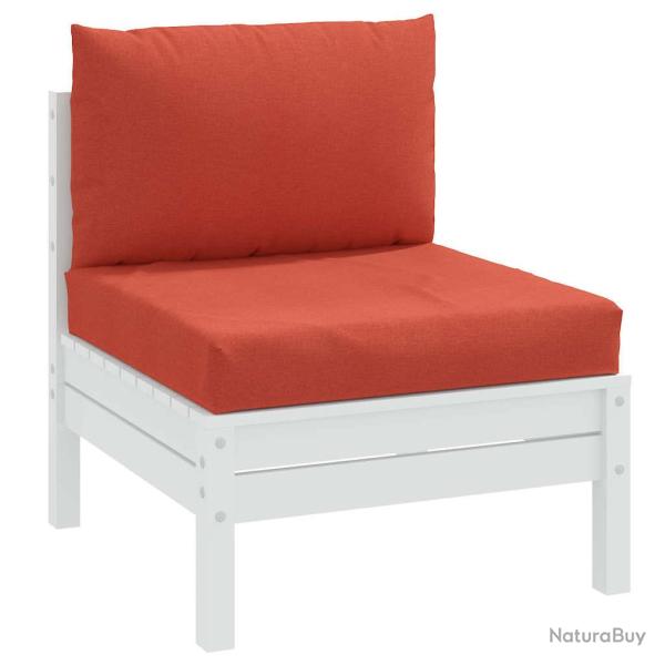 Coussins de palette lot de 2 rouge m�lang� tissu