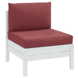 Coussins de palette lot de 2 rouge bordeaux m&eacute;lang&eacute; tissu