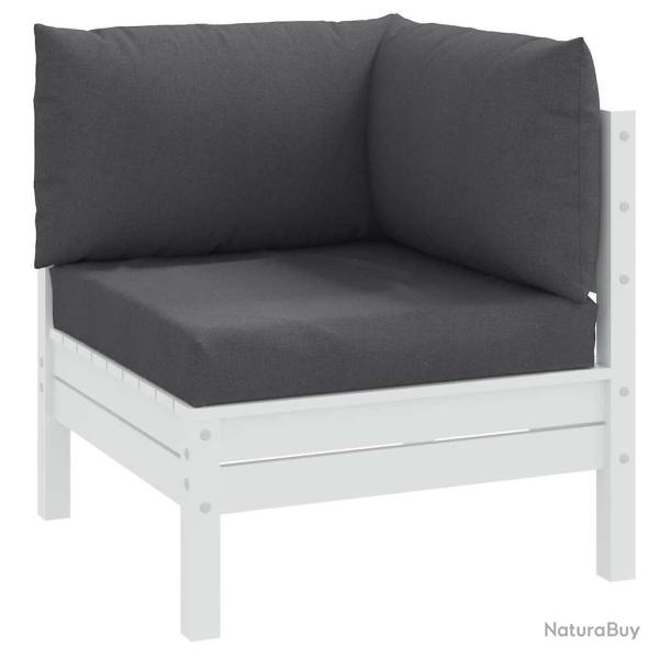 Coussins de palette lot de 3 anthracite m�lang� tissu