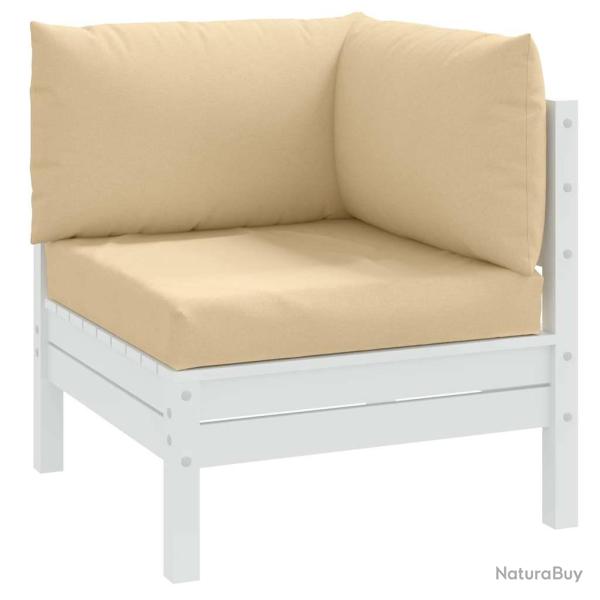Coussins de palette lot de 3 beige m�lang� tissu
