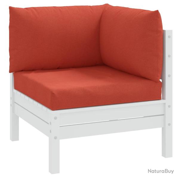 Coussins de palette lot de 3 rouge m�lang� tissu