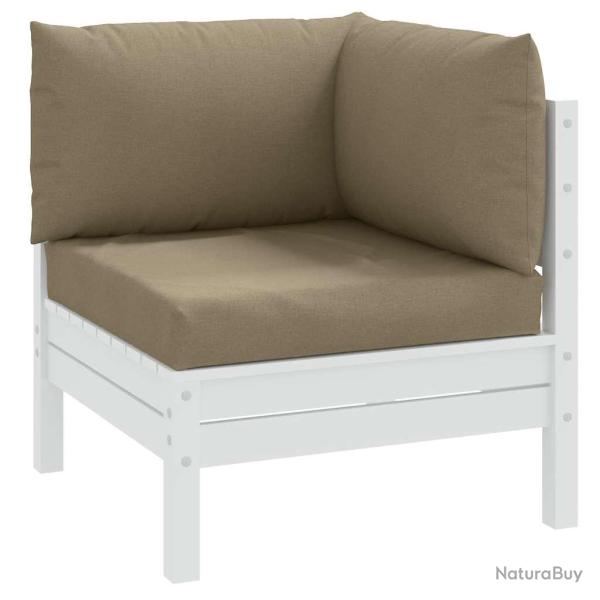 Coussins de palette lot de 3 taupe m�lang� tissu