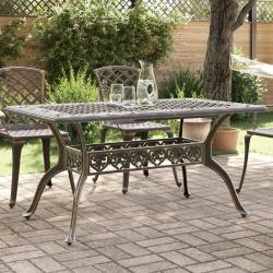 Table de bronze 150x90x72 cm aluminium coul&eacute;