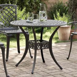Table de noir &Oslash;90x75 cm aluminium coul&eacute;