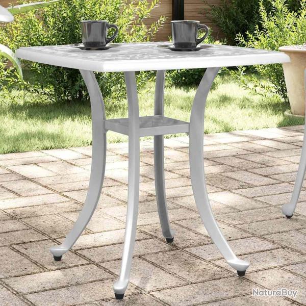 Table de blanc 53x53x53 cm aluminium coul�