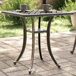 Table de bronze 53x53x53 cm aluminium coul&eacute;