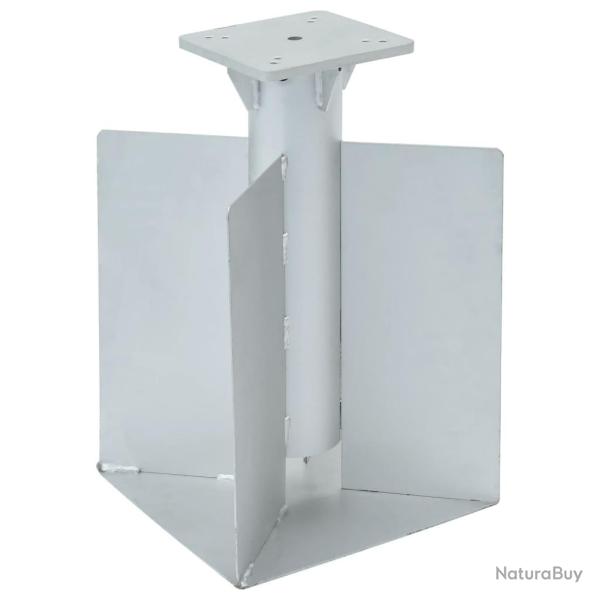 Base de parasol enterr� argent� 27,5x27,5x45 cm acier