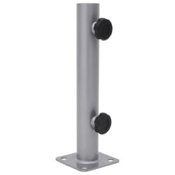 Base de parasol pour m&acirc;t &Oslash;32/34/38 mm argent&eacute; acier