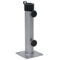 Base de parasol pour m&acirc;t &Oslash;38/48 mm argent&eacute; acier