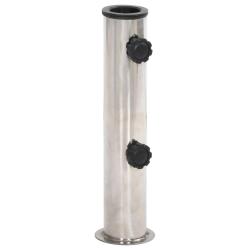 Base de parasol pour m&acirc;t &Oslash;38/48 mm argent&eacute; inox