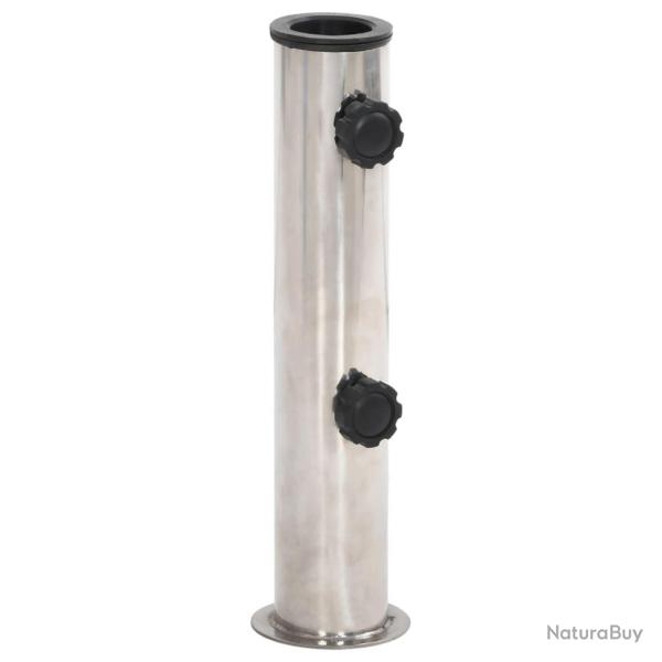 Base de parasol pour m�t �38/48 mm argent� inox