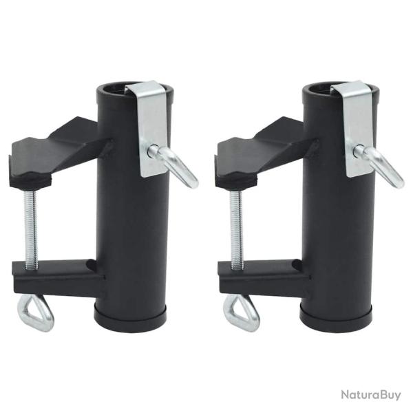 Pinces � parasol pour balcon 2 pcs 25-38 mm acier
