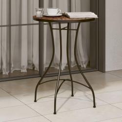 Table de bistro mosa&iuml;que terre cuite &Oslash;50x70 cm c&eacute;ramique