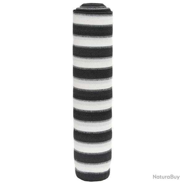 Filet brise-vue anthracite et blanc 1,8x10 m PEHD 75 g/m�