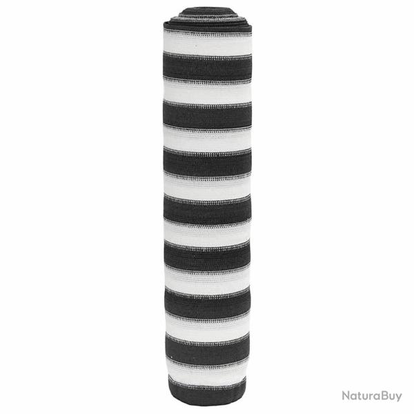 Filet brise-vue anthracite et blanc 2x25 m PEHD 150 g/m�