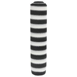 Filet brise-vue anthracite et blanc 1,2x10 m PEHD 195 g/m&sup2;