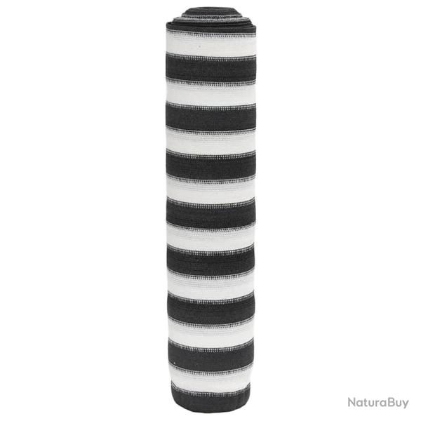 Filet brise-vue anthracite et blanc 1,5x10 m PEHD 195 g/m�