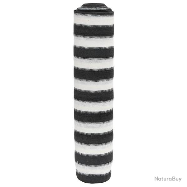 Filet brise-vue anthracite et blanc 1,5x25 m PEHD 195 g/m�