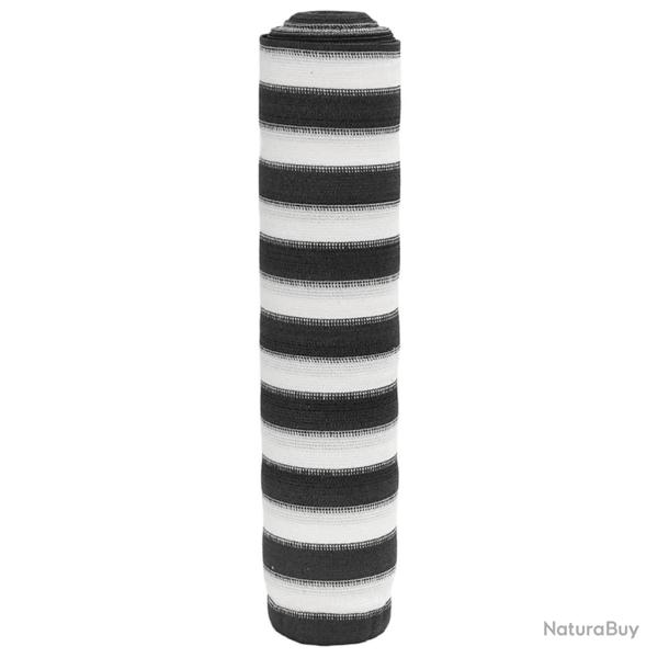Filet brise-vue anthracite et blanc 1,8x50 m PEHD 195 g/m�