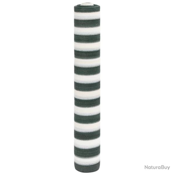 Filet brise-vue vert et blanc 1,5x10 m PEHD 150 g/m�