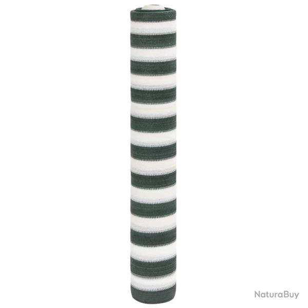 Filet brise-vue vert et blanc 1,5x10 m PEHD 195 g/m�