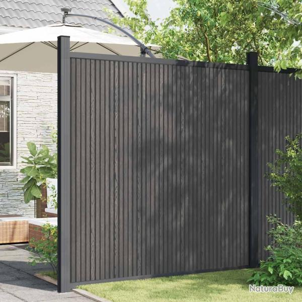 Panneau de cl�ture gris 180x186 cm WPC