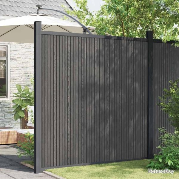 Panneau de cl�ture gris 173x186 cm WPC
