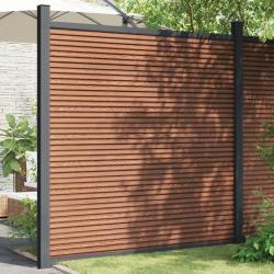 Panneau de cl&ocirc;ture marron 180x186 cm WPC