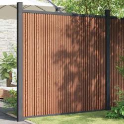 Panneau de cl&ocirc;ture marron 173x186 cm WPC