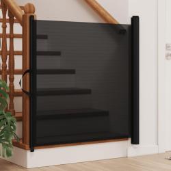 Porte r&eacute;tractable pour animaux de compagnie noir 117,5x125 cm
